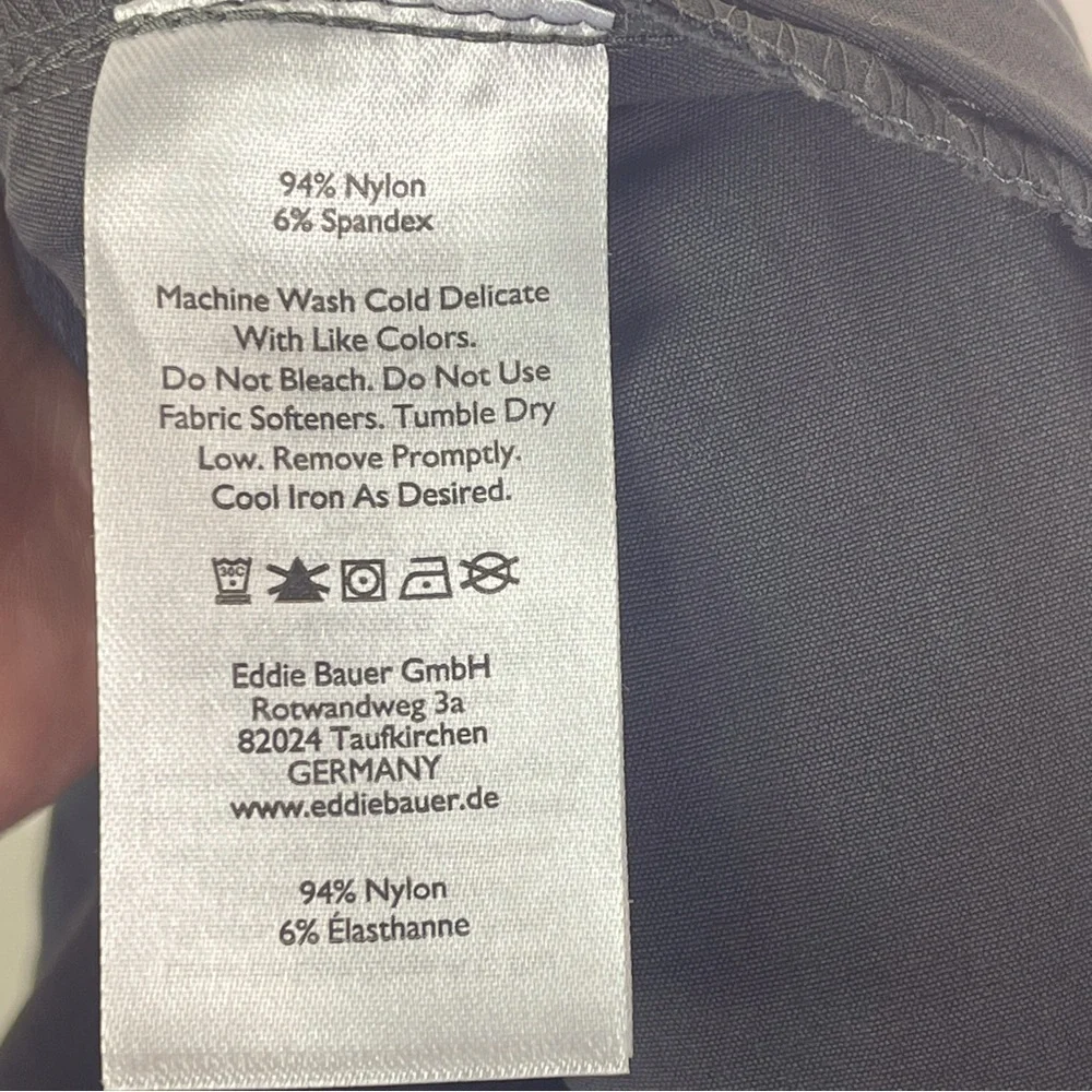 Eddie Bauer Shorts Men's 38 Nylon Grey Stretch Hiking Performance Zip Pockets - Picture 9 of 9
